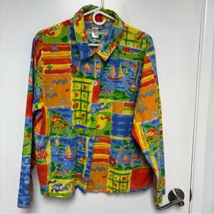 Coldwater Creek Multicolor Graphic Resort Women’s Jacket